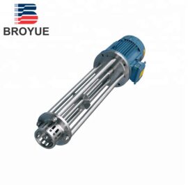 High-viscosity liquid homogenizing emulsifying agitator