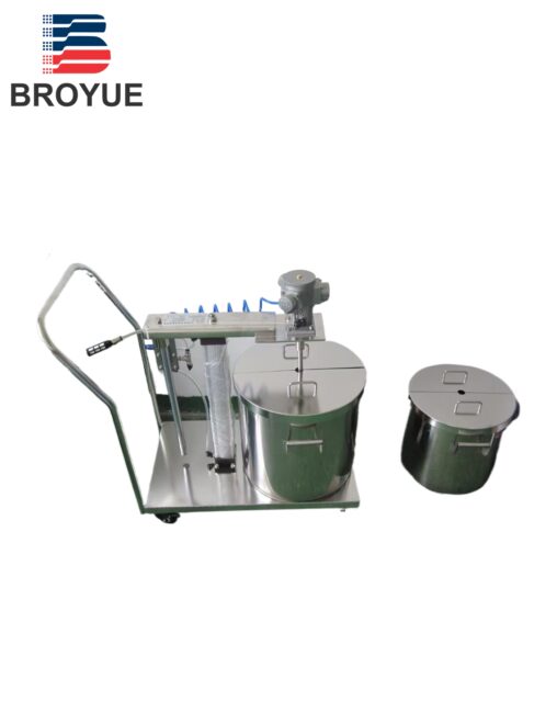 Mobile tank skid with pneumatic mixer
