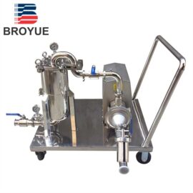 Modular bag filter with casters and sanitary pump