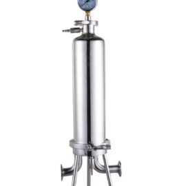 Sanitary liquid filter housing