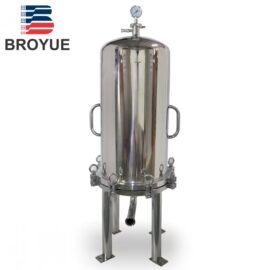 Stainless steel lenticular filter housing with electrolytic polishing