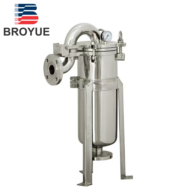 Top entry stainless steel bag filter housing